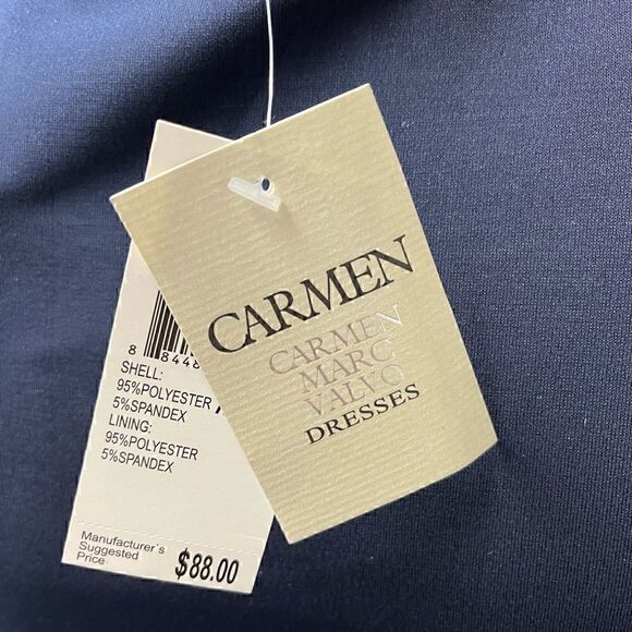 Carmen Marc Valvo Blue Studded Dress - Picture 9 of 9